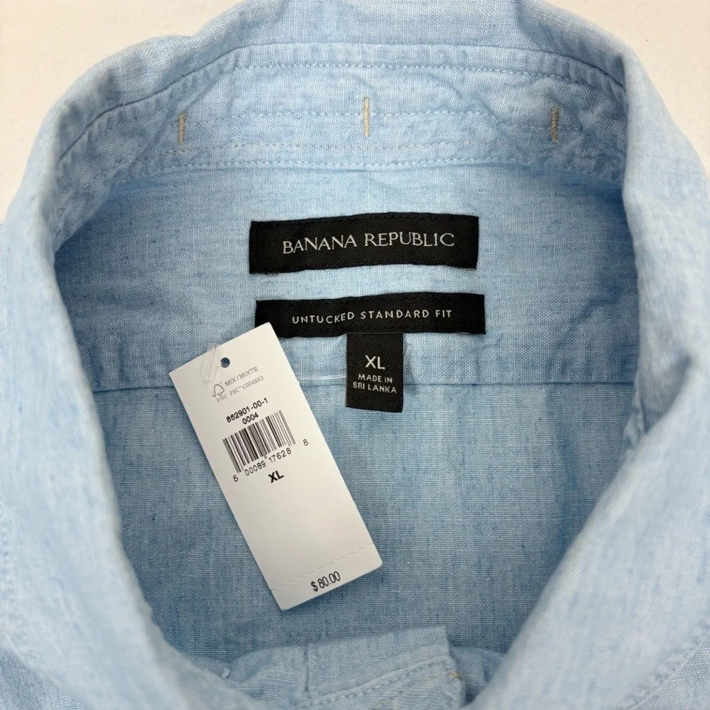 Banana Republic Herritage Chambray Shirt Size XL